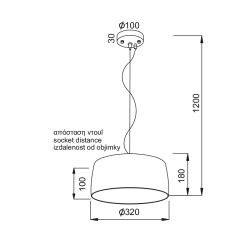 Полилей ELVIS 32см диаметър